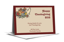 Thick Border Thanksgiving Note Card 5x3.5